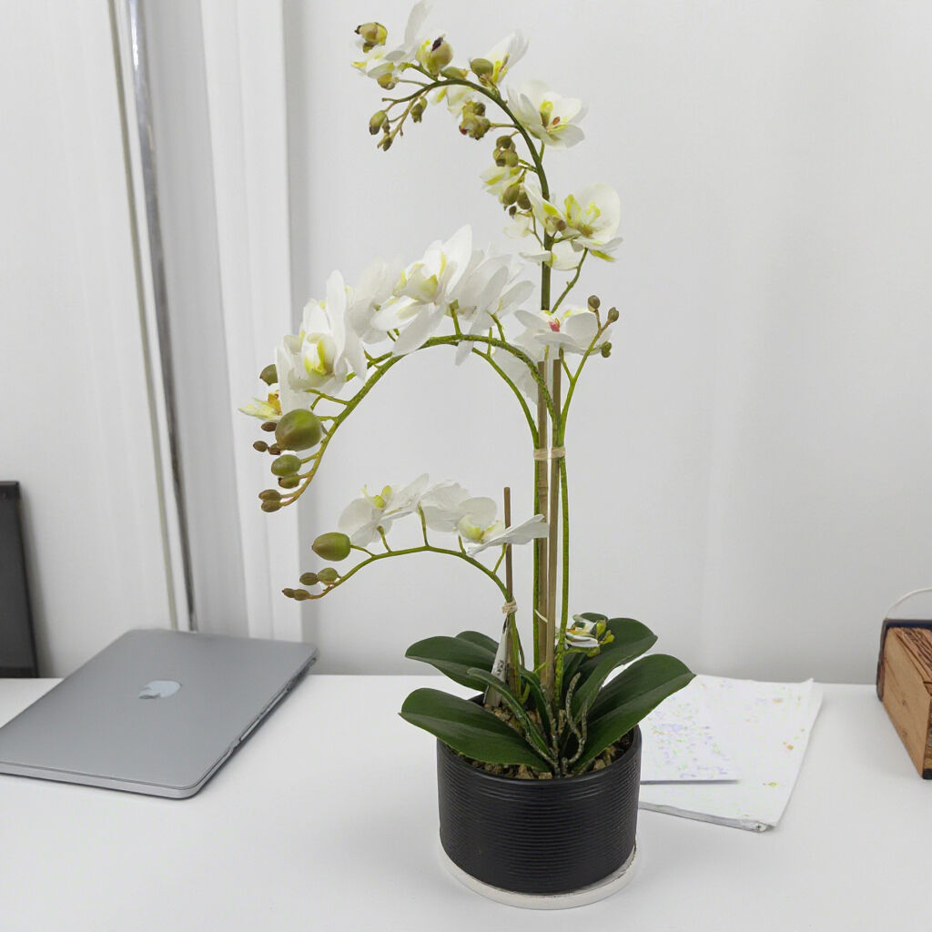 Artificial Orchid Flowers With Pot
