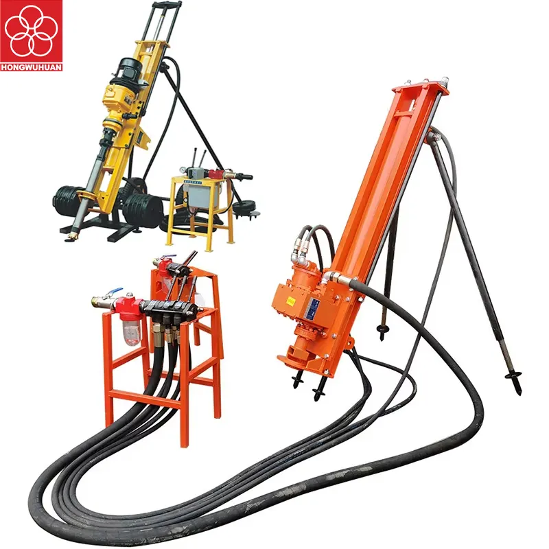 Dth Drilling Machine HQD70 3kw 0.5~0.7mpa Small DTH Hammer Drilling Rig