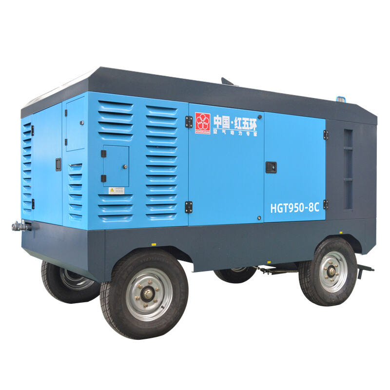 HGT950-8C Diesel Rotary Screw Air Compressor Towable 1000CFM