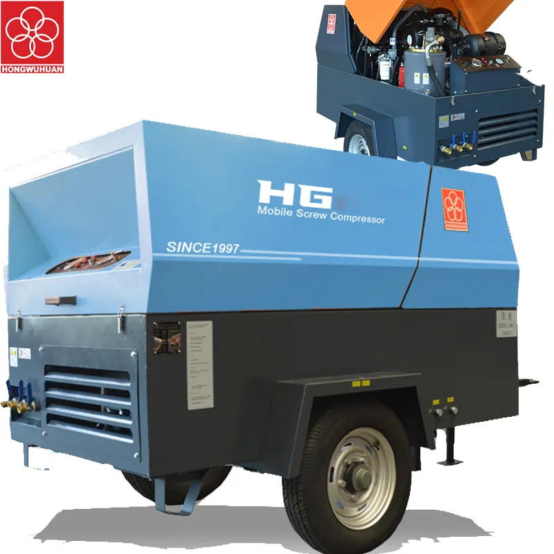 Air Compressor Diesel Engine HG-190 37kw 8bar Portable Compressor