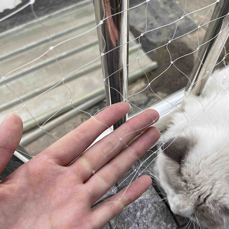 Kissaturvaverkko kissa-aitaverkko nylon monofilamentti läpinäkyvä kissoille