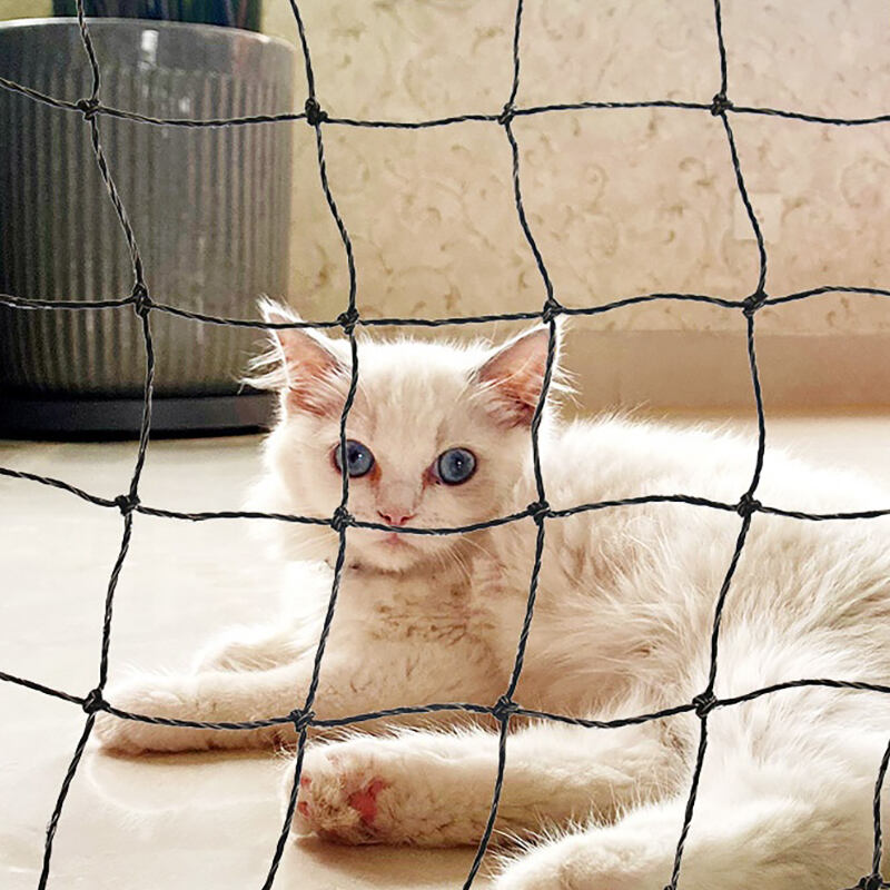 Nylon Cat Proof Screen Nets Black Cat Fence Net for Balcony Anti-fall Cat Safety Net