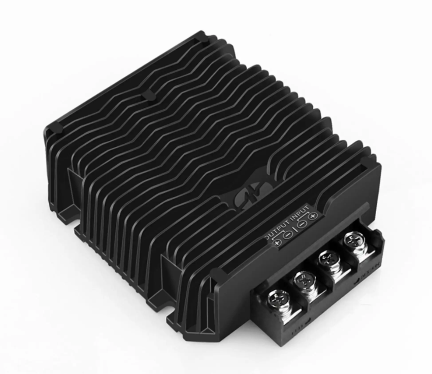 Why is efficiency rating important when selecting a DC DC converter?