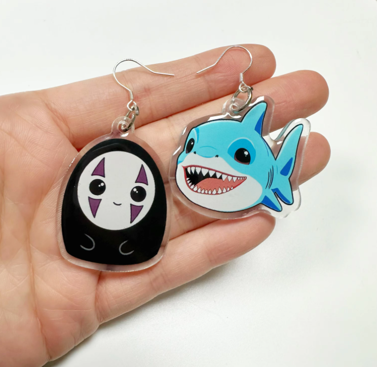 Tilpassede øreringe producent | Personlig acrylic glitters øreringe med sterling sølv krog | OEM/ODM