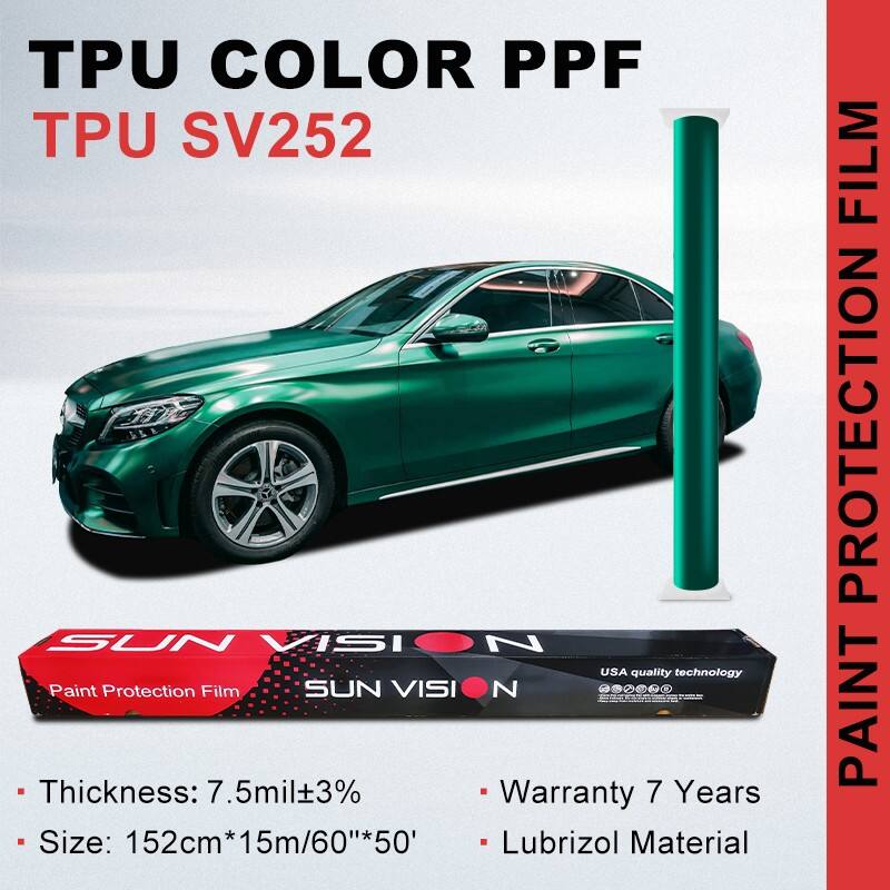 Super Glossy Metal Mamba Green Color PPF TPU Film