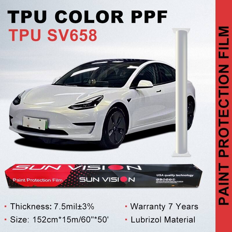 Madaling I-install na Chameleon White Gold PPF TPU Film