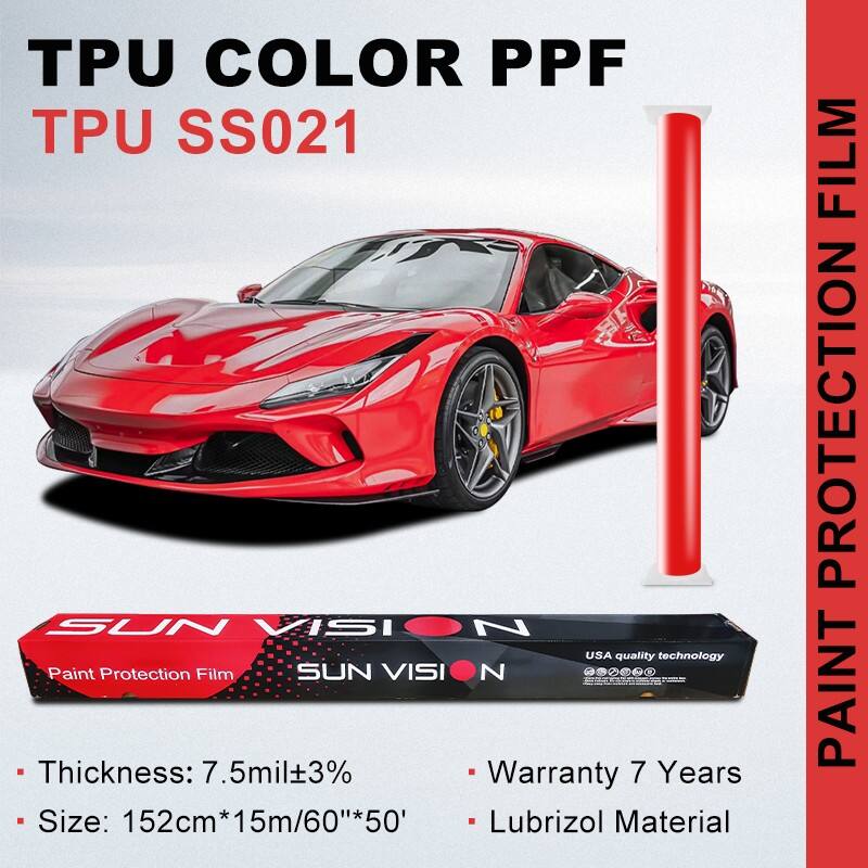 USA Material 7.5MIL Ferrari Red Color PPF TPU Film
