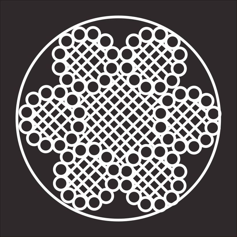 STEEL WIRE ROPE (UNGALVANIZED AND GALVANIZED) 6X12+7FC