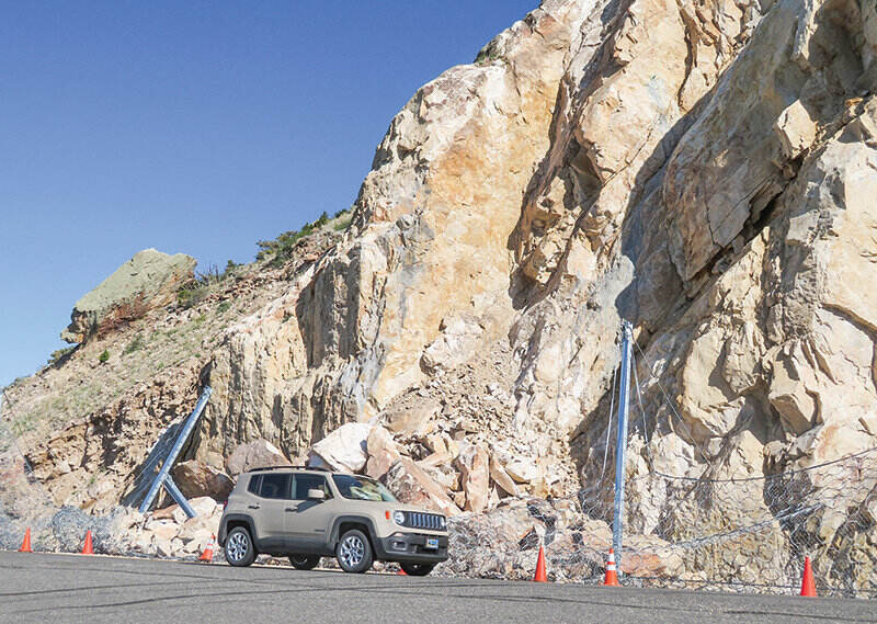 Rockfall mitigation project begins west of Cody on U.S. 14/16/20