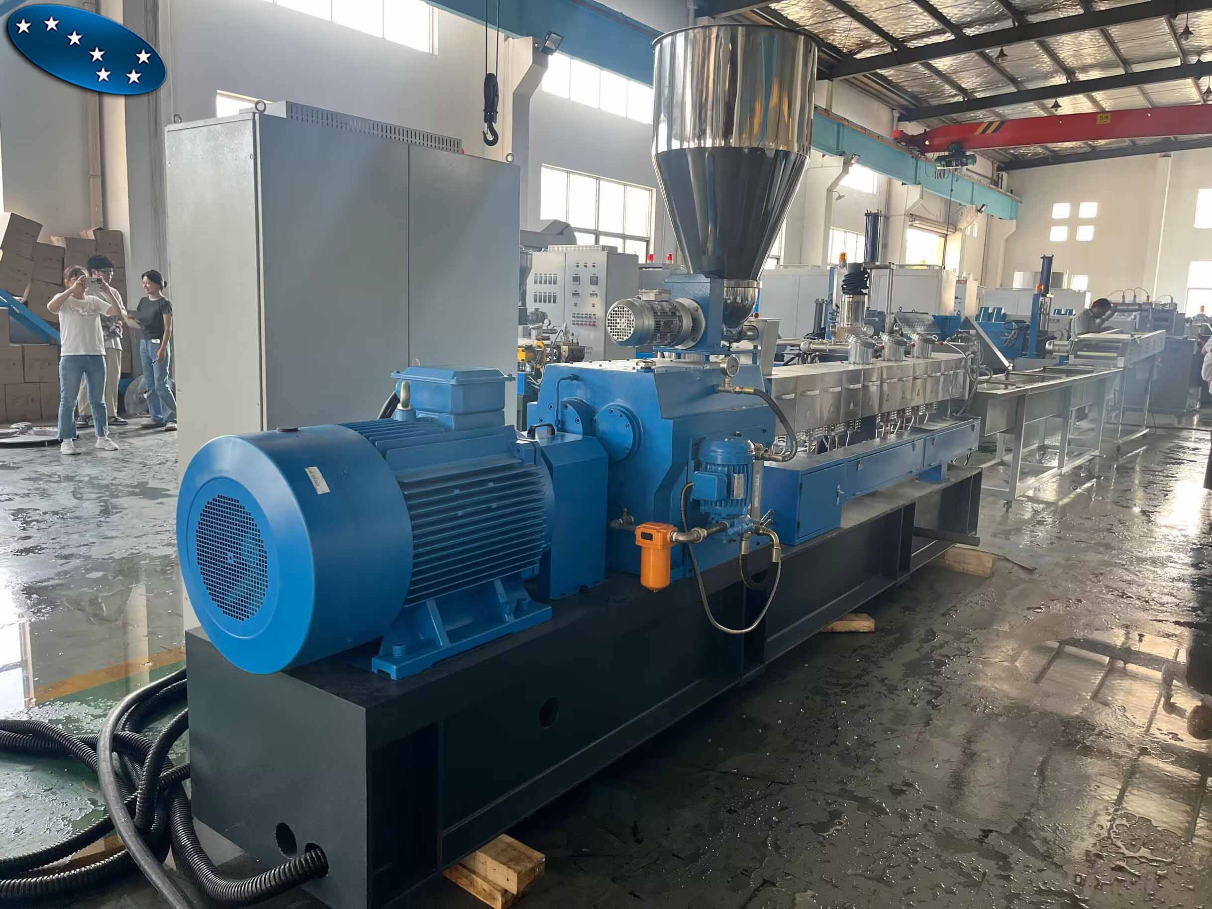 Plastic High Filler Pelletizing Machine Twin Parallel Screw Pelletizing ...