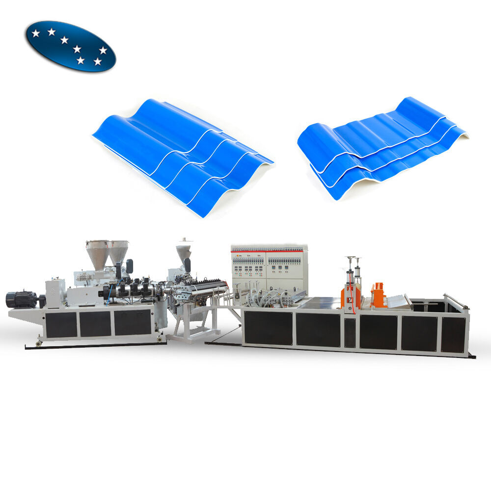 High Performance PVC plastic wave roof tile sheet production extrusion machine line PVC extruder