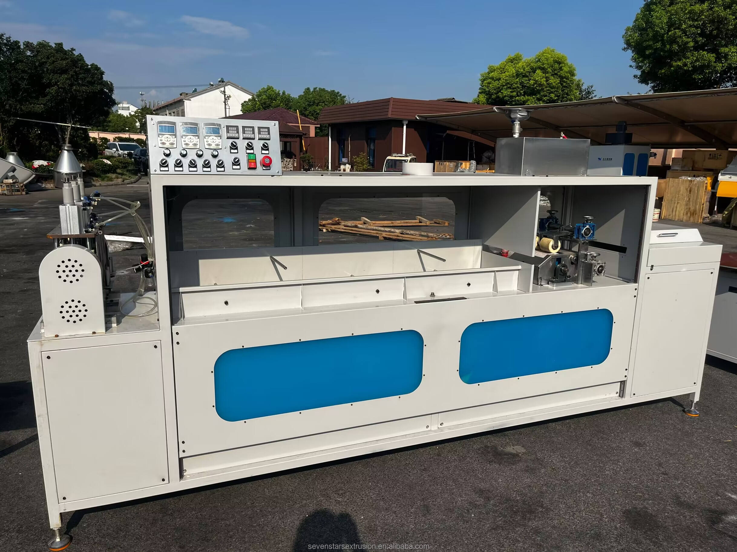 PVC door strips edge banding making machine production line manufacture