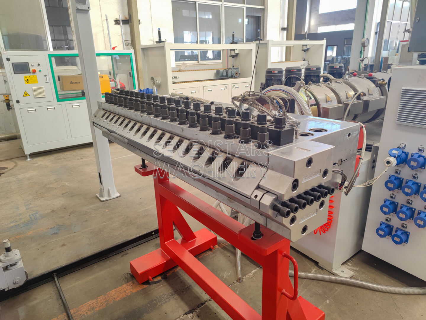 Plastic SPC Flooring Stone Making Machine WPC SPC Floor Extrusion Line 2 Layers SPC Floor Board Production Line supplier