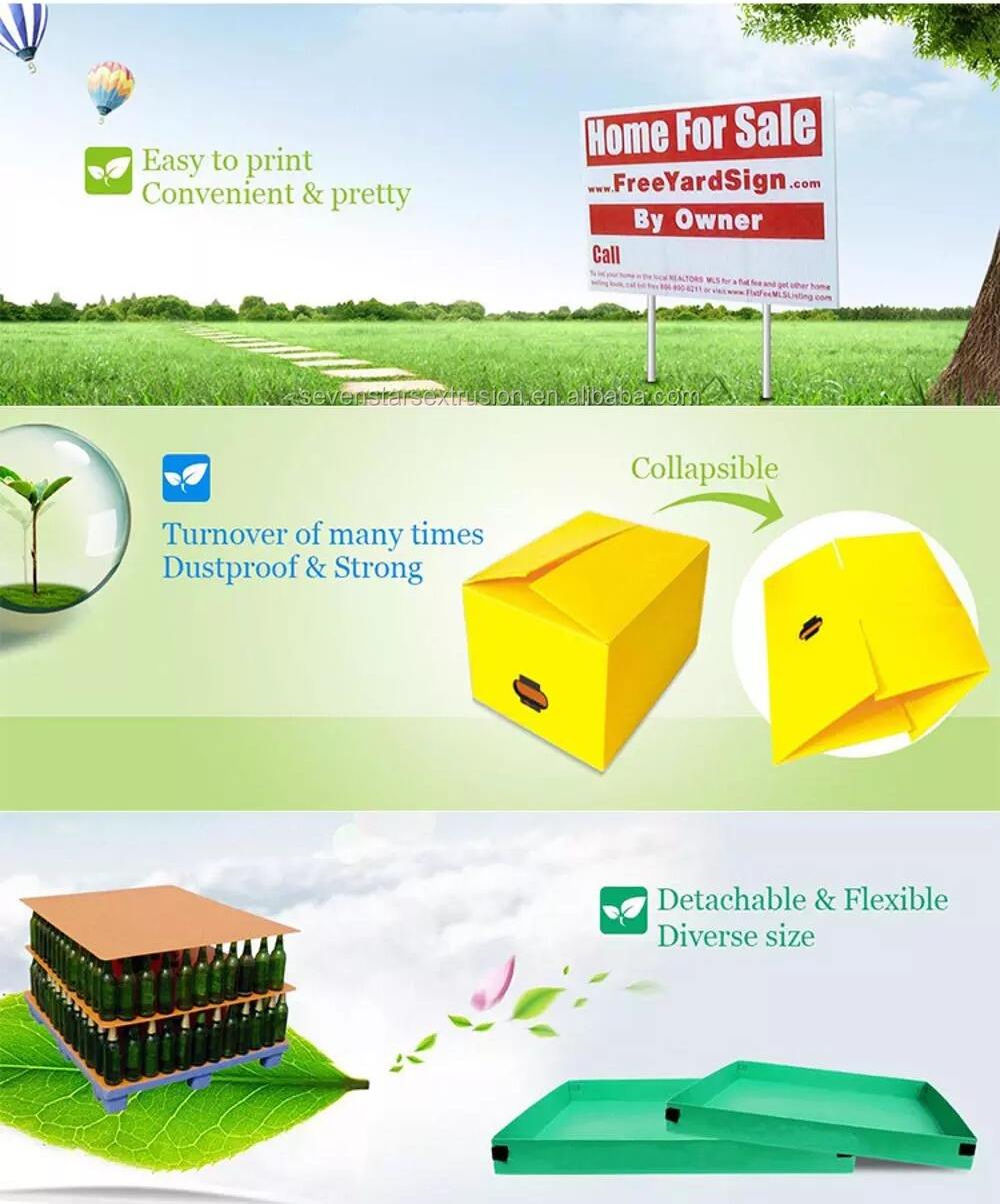 Plastic PP PE PC Corrugated Hollow Sheet Machine line for packing box floor protection Advertising board details