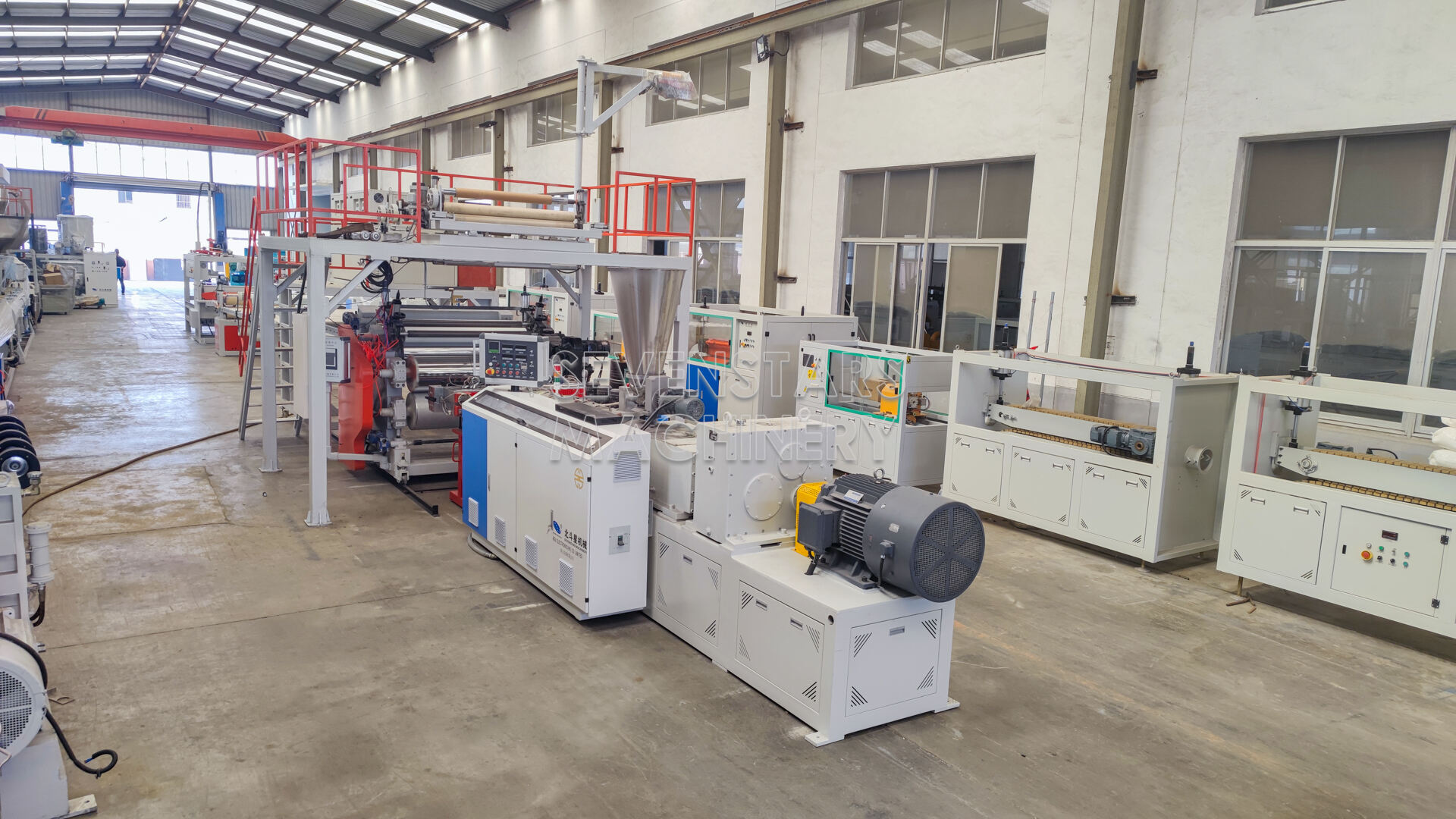 Plastic SPC Flooring Stone Making Machine WPC SPC Floor Extrusion Line 2 Layers SPC Floor Board Production Line supplier