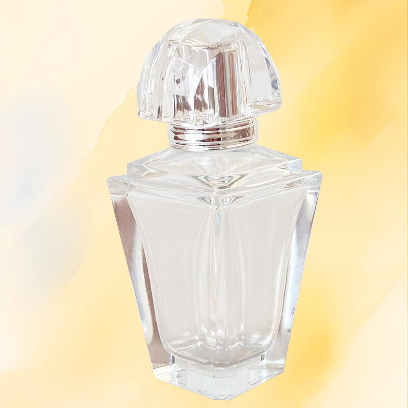 Wholesale 60ml high-grade bayonet transparent glass perfume bottles with pagoda acrylic cap