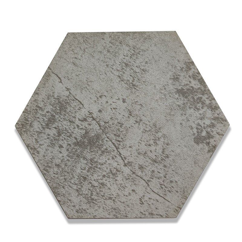 Autocollants muraux hexagonaux à motif gris pour autocollants muraux de bureau de chambre à coucher