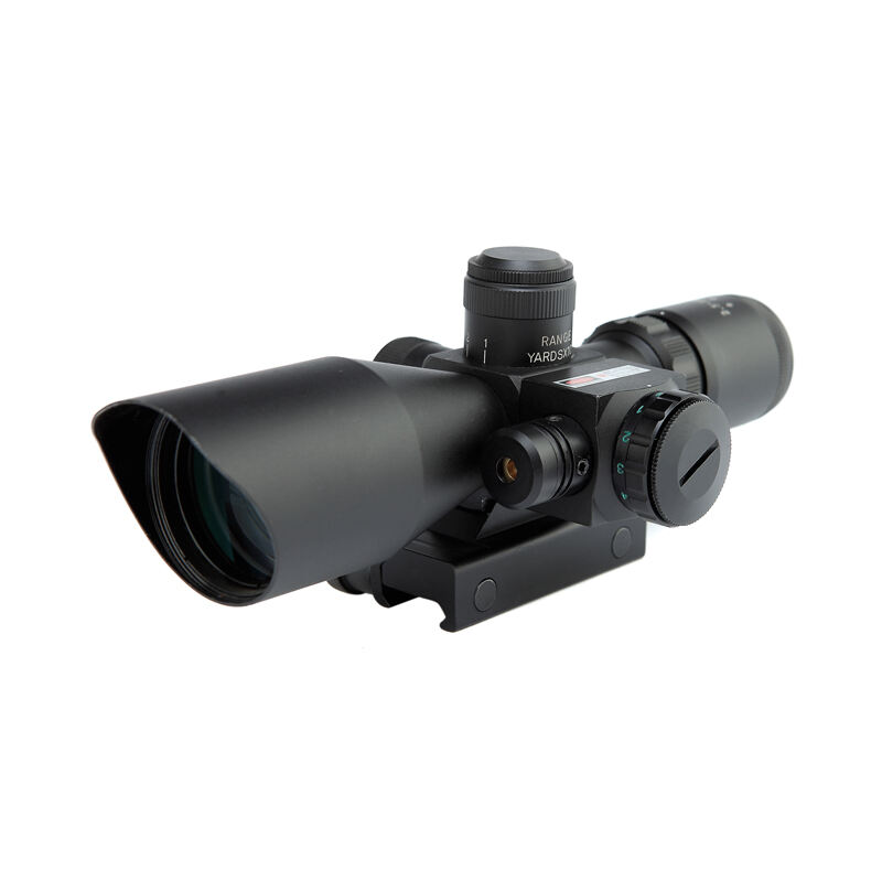 Compact scope 2.5-10x40 red and green illuminated combo scope with red laser For Outdoor sport