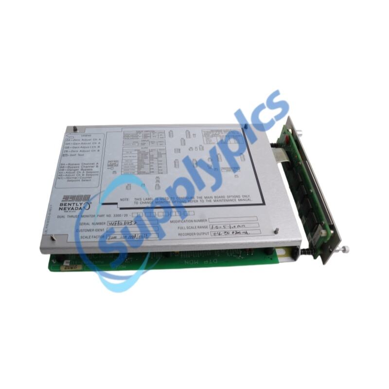 Bently Nevada 3300/20 Dual Thrust Position Monitor In stock