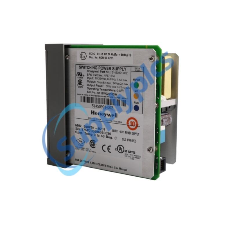 Honeywell 900P01-0201 51450991-002 strømforsyning til 120/240 V AC, 58 W, original og ny