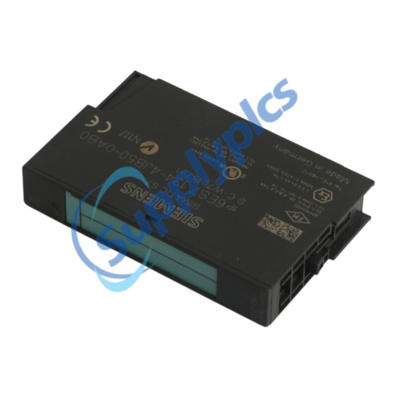 وحدة إلكترونية من شركة سيمنز، الموديل 6ES7134-4JB50-0AB0، لمجموعة ET 200S، تحتوي على مدخلين تناظريين لمقاييس درجة الحرارة ذات المقاومة (RTD)، عرضها ١٥ مم، متوفرة في المخزون