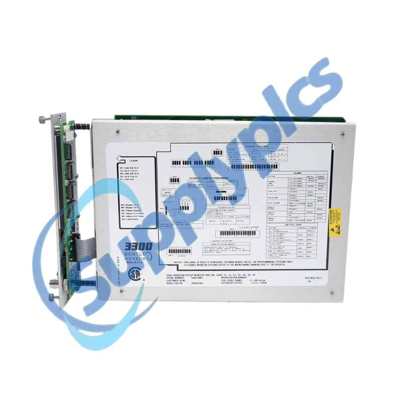 Bently Nevada 3300/16-15-01-03-00-00-02 XY/GAP Dual Vibration Monitor