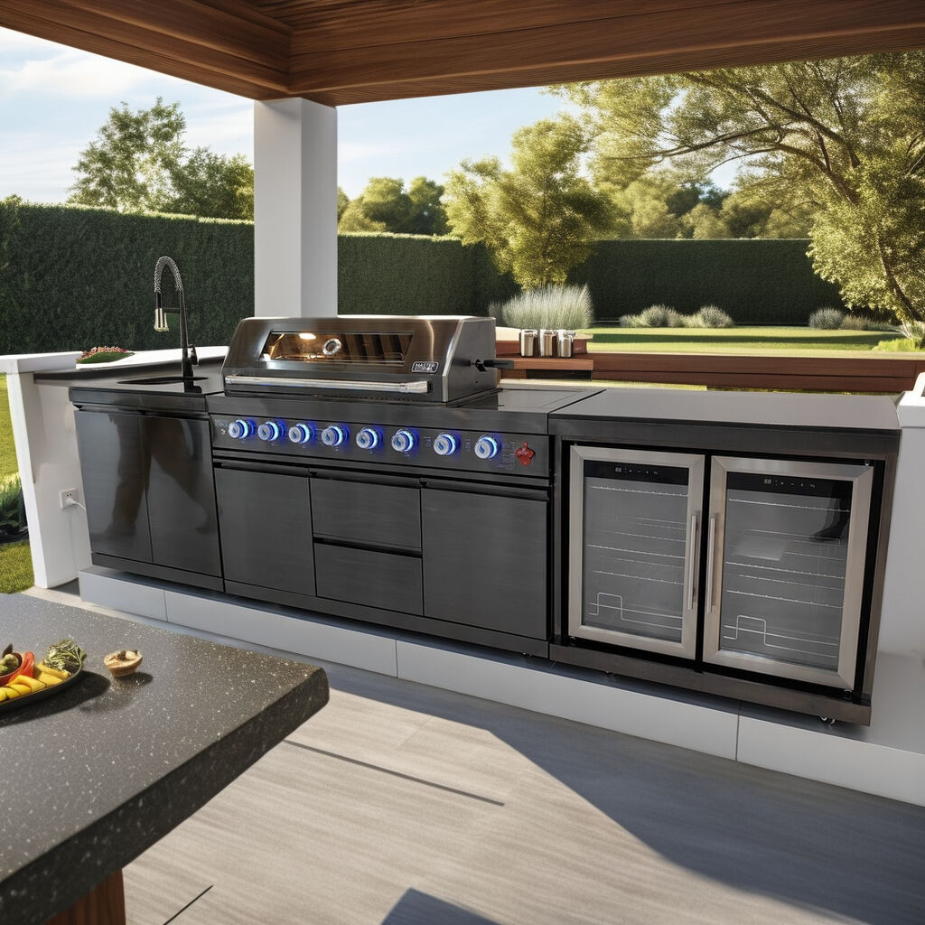 304 Acciaio Nero Lusso Cucina Esterna