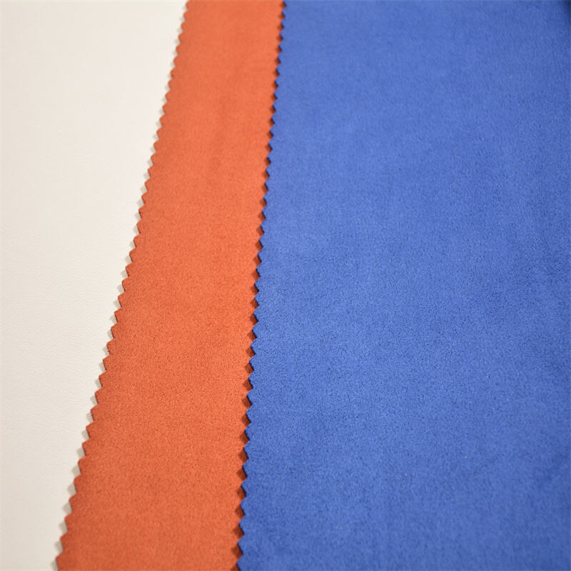 Custom Scuba Suede Fabric for Jacket Thick 94% polyester 6% spandex recycle Suede Fabric 320-340gsm