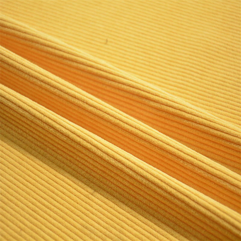 Stretch Polyester Corduroy Fabric – Flexible Ribbed Cloth for Fitted Garments