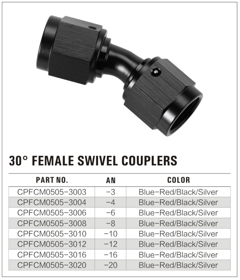 30° Female AN Swivel Fitting manufacture