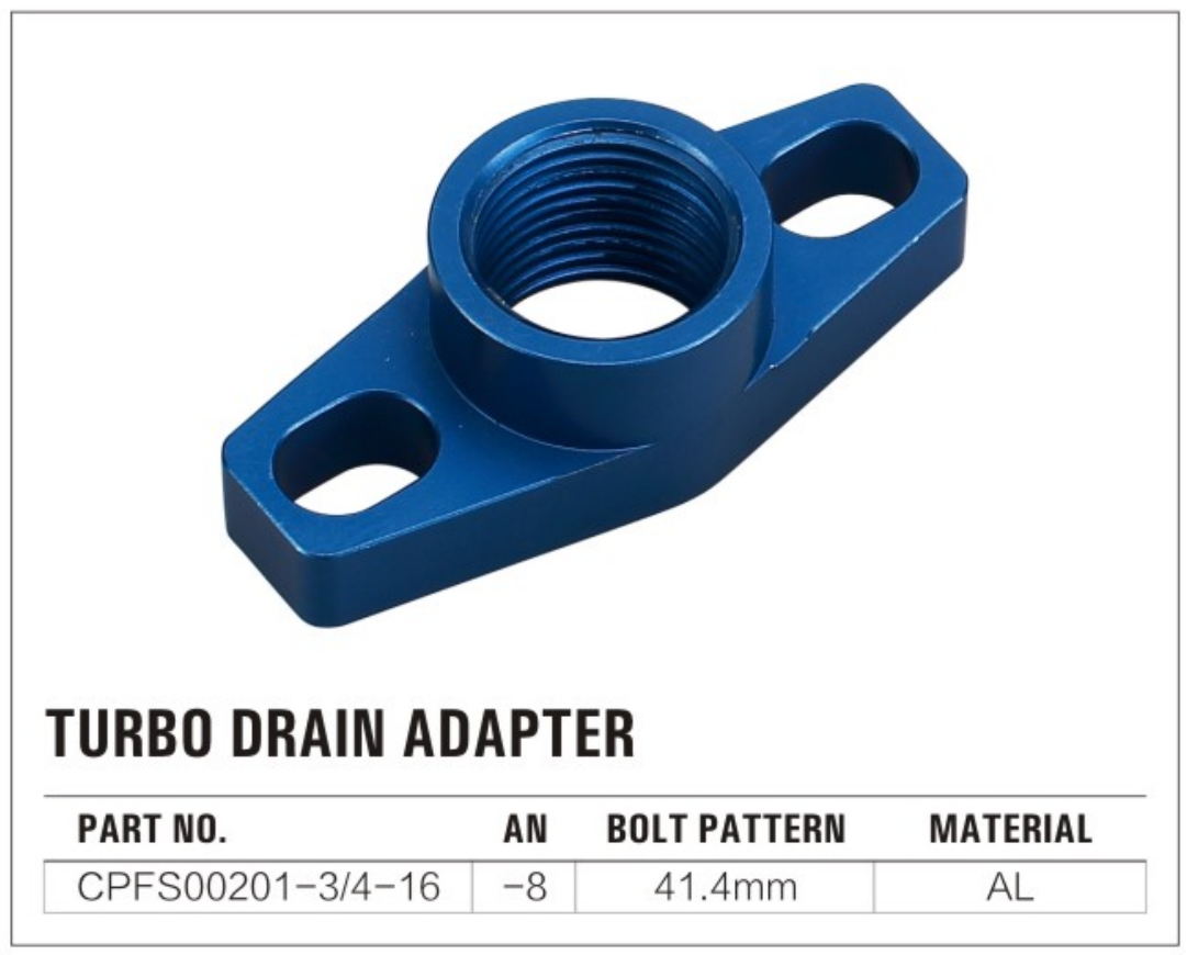 AN8 Turbo Drain Adapter manufacture