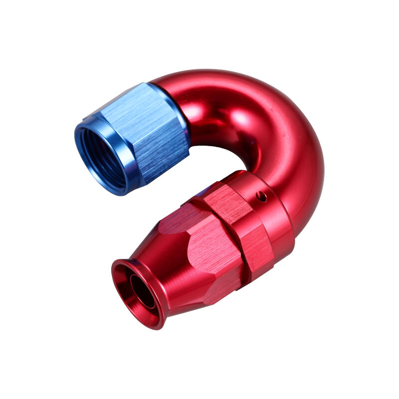 180° PTFE Full Flow Hose Ends