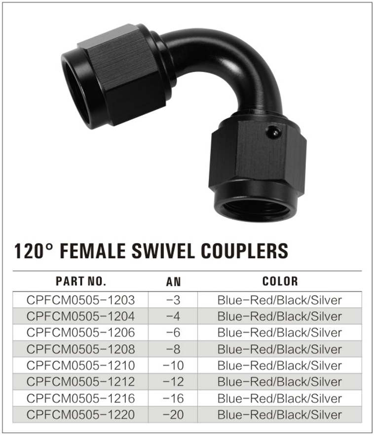 120° Female AN Swivel Fitting factory