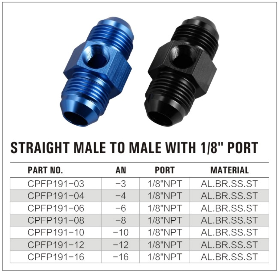 191 Male AN Adapter with 18 NPT Port supplier