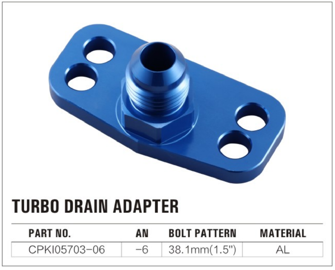 AN6 Turbo Drain Adapter manufacture