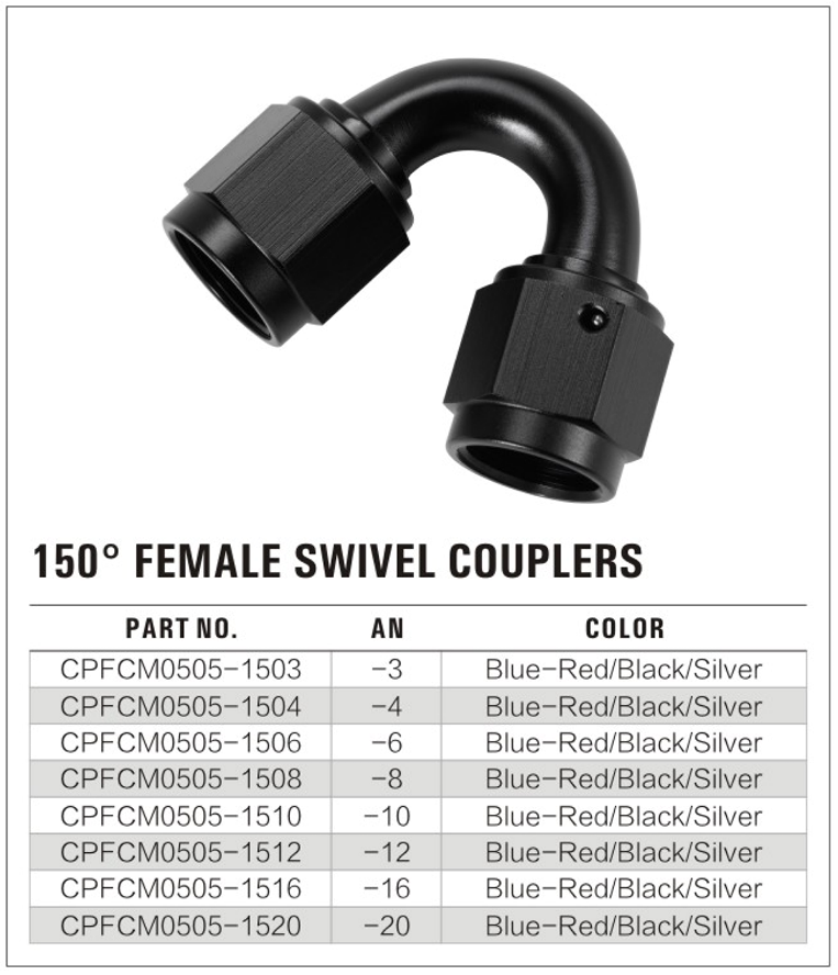 150° Female AN Swivel Fitting factory