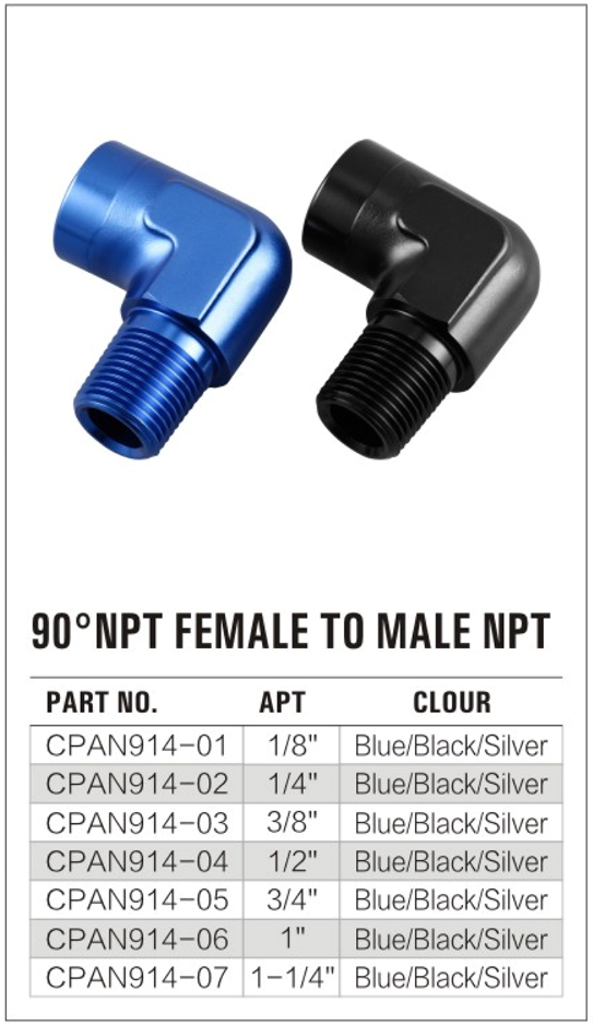 90° Male to Female NPT Fitting manufacture