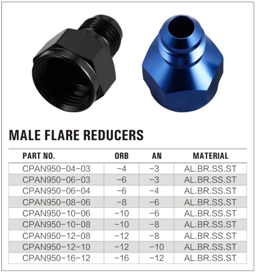 894 Female to Male AN Reducer details