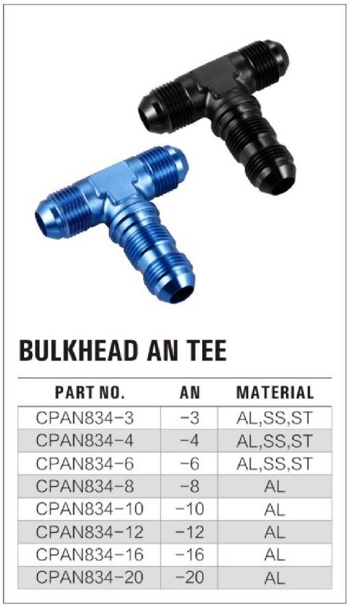 Male AN Bulkhead Tee supplier