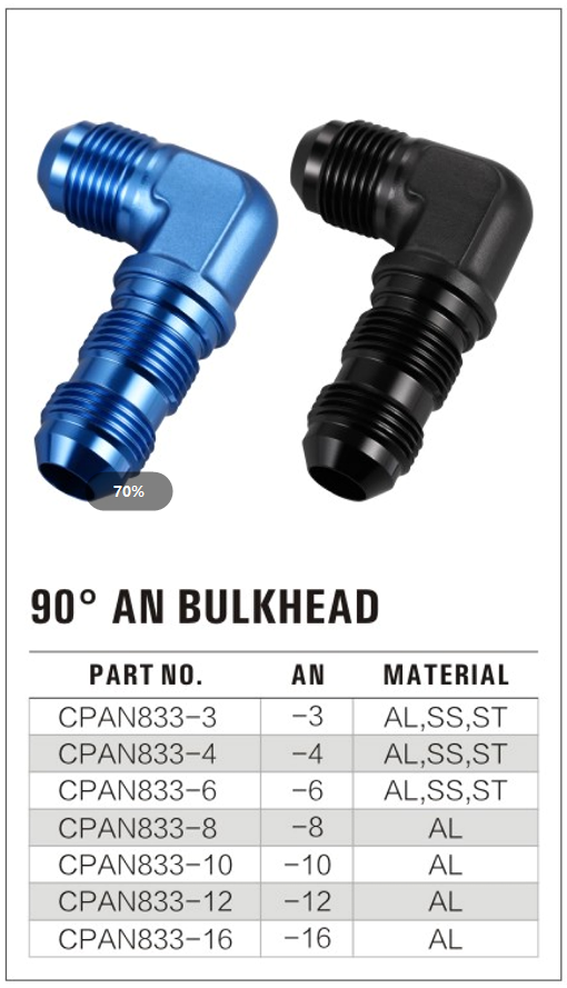 90° Male AN Bulkhead factory