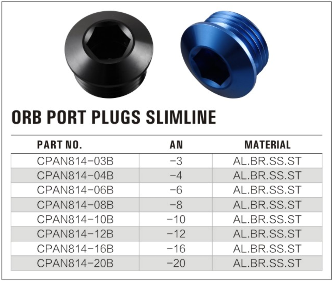 814B ORB Plug with O-ring manufacture