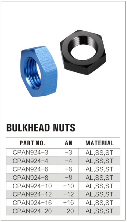 924 Bulkhead Nut supplier