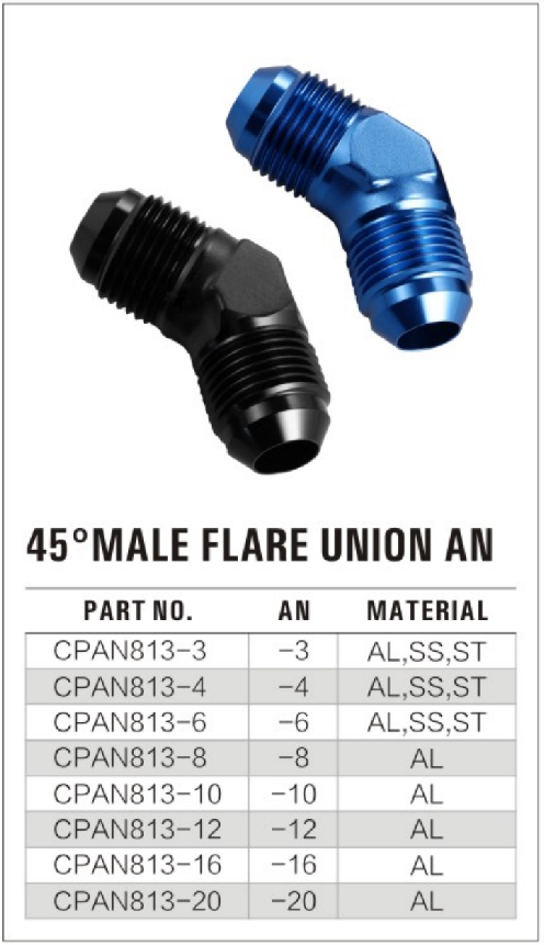 45° Male AN Flare Fitting manufacture