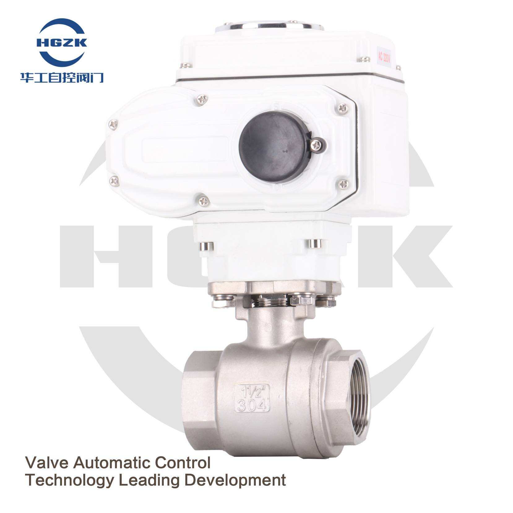 Q911F-16P 304 stainless steel electric threaded two-piece ball valve