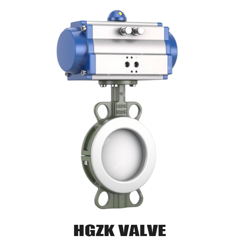 PDV-3QFF Pneumatic Fluorine Lined Butterfly Valve
