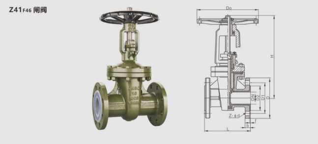 Fluorine Lined Gate Valve details