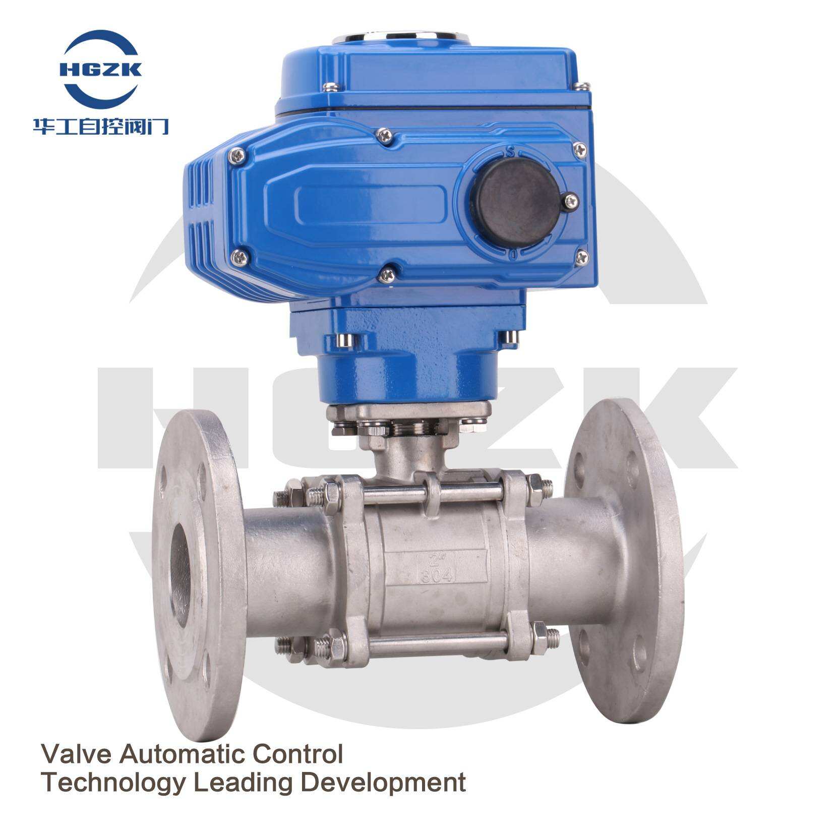 Q941F-16P Electric flange three-piece ball valve