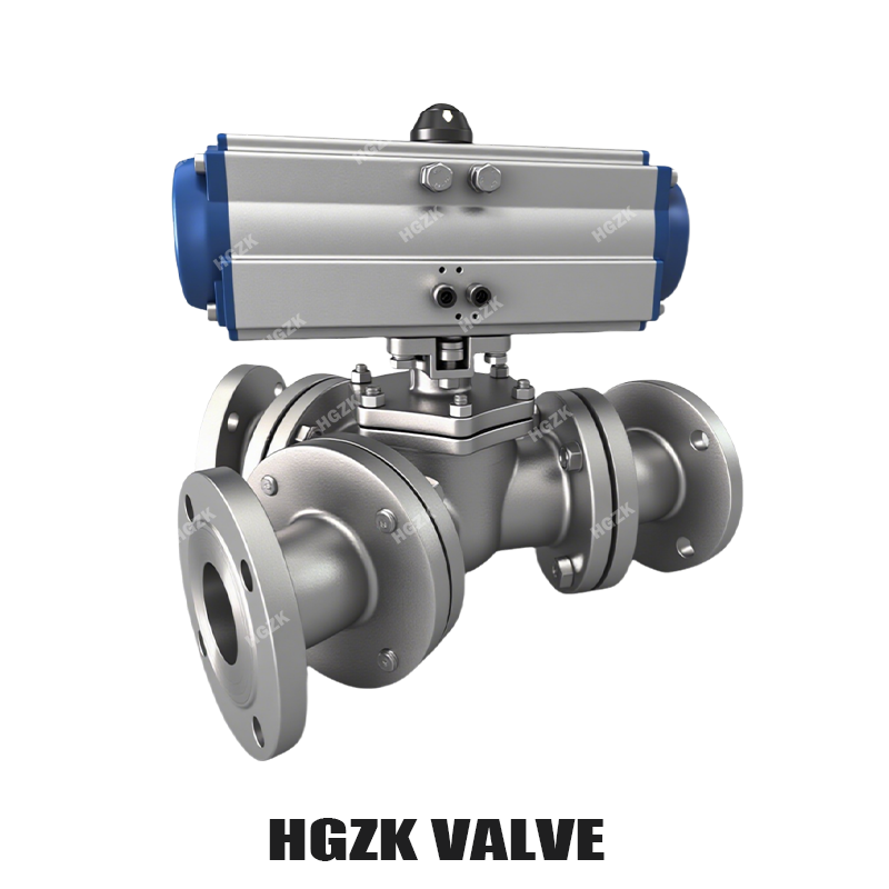 Pnömatik Y Tipi 3 Yollu Küresel Vanalar