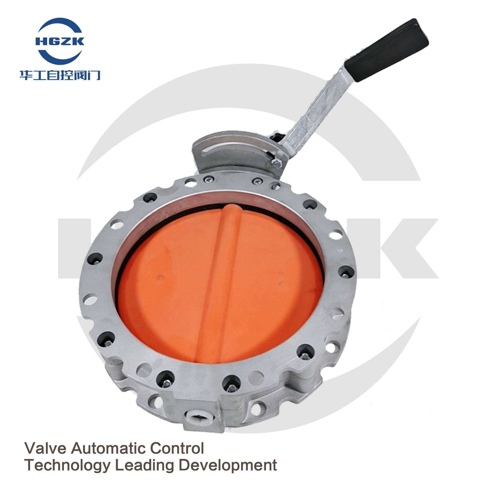 Manual powder butterfly valve Polyurethane plate