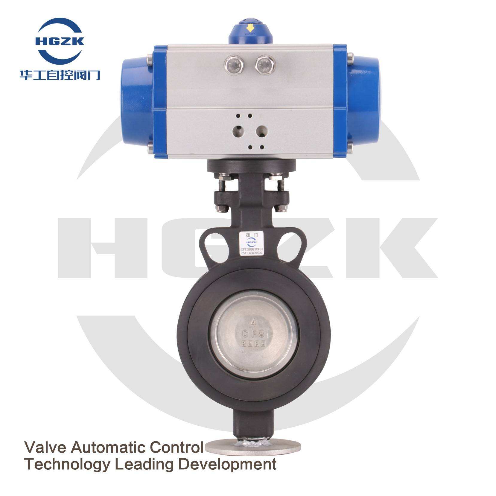 D672F-16C Pneumatic Cast Steel High Performance Butterfly Valve